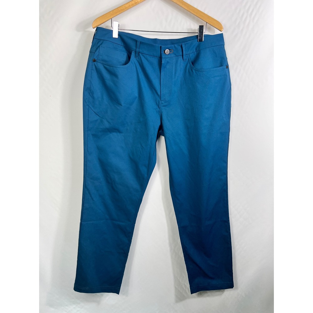 Public Rec Workday Pants Mens 34x30 Blue Teal Technical Straight Leg Chino 34x28